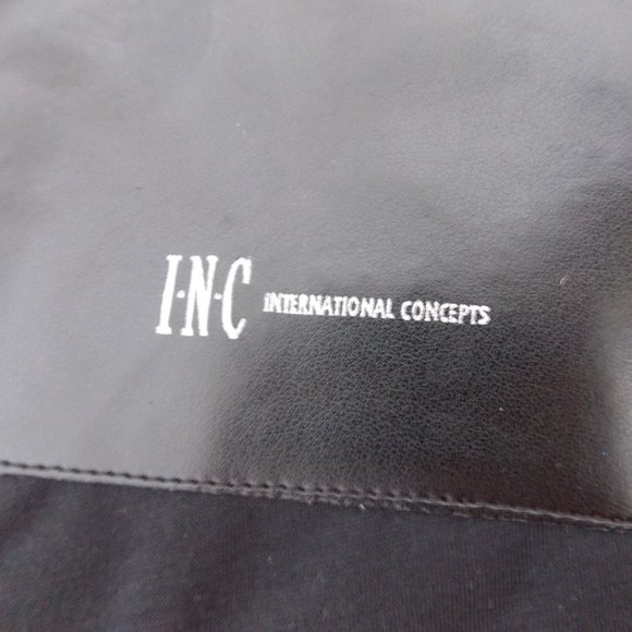 INC black leather wide calf riding boots size 5.5M - Picture 7 of 8